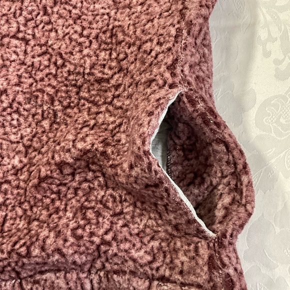 Original Weatherproof Vintage Women's Size Large Sherpa Fleece 1/4 Zip Purple - Picture 5 of 9